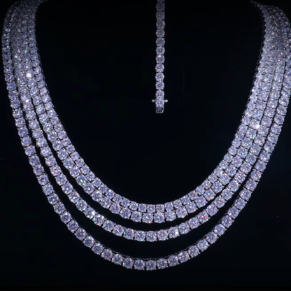 Moissanite Tennis Chain 14K Gold (All Sizes)