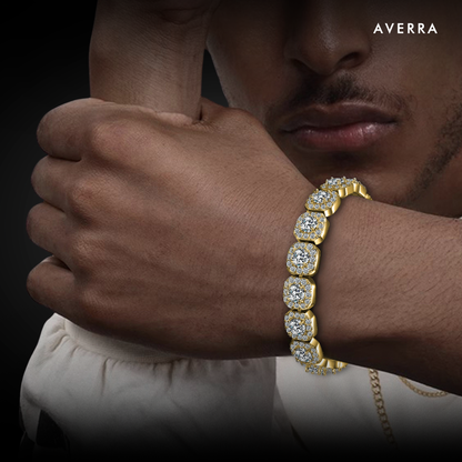 10MM Moissanite Clustered Tennis Bracelet