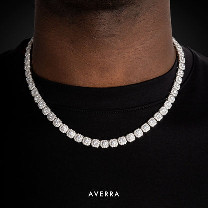 Moissanite Clustered Tennis Chain 14K Gold
