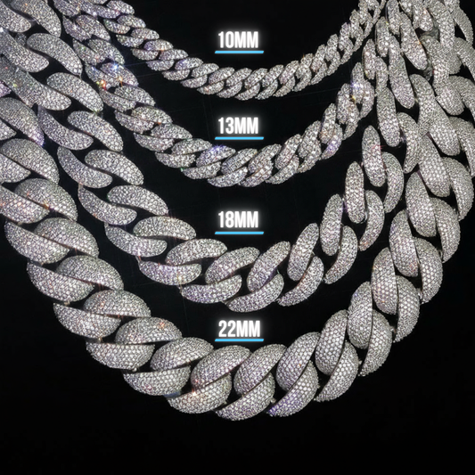 Moissanite Miami Cuban Link Chain 14K Gold (All Sizes)