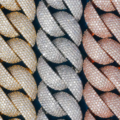 Moissanite Miami Cuban Link Chain 14K Gold (All Sizes)