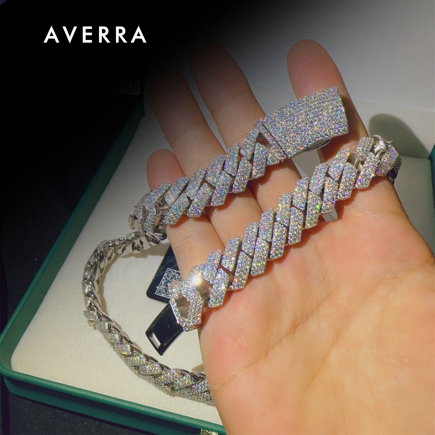 Moissanite Cuban Link Chain 14K Gold (All Sizes)