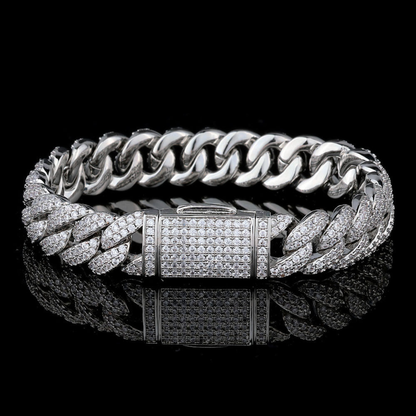 Moissanite Miami Cuban Link Bracelet 14K Gold (All Sizes)