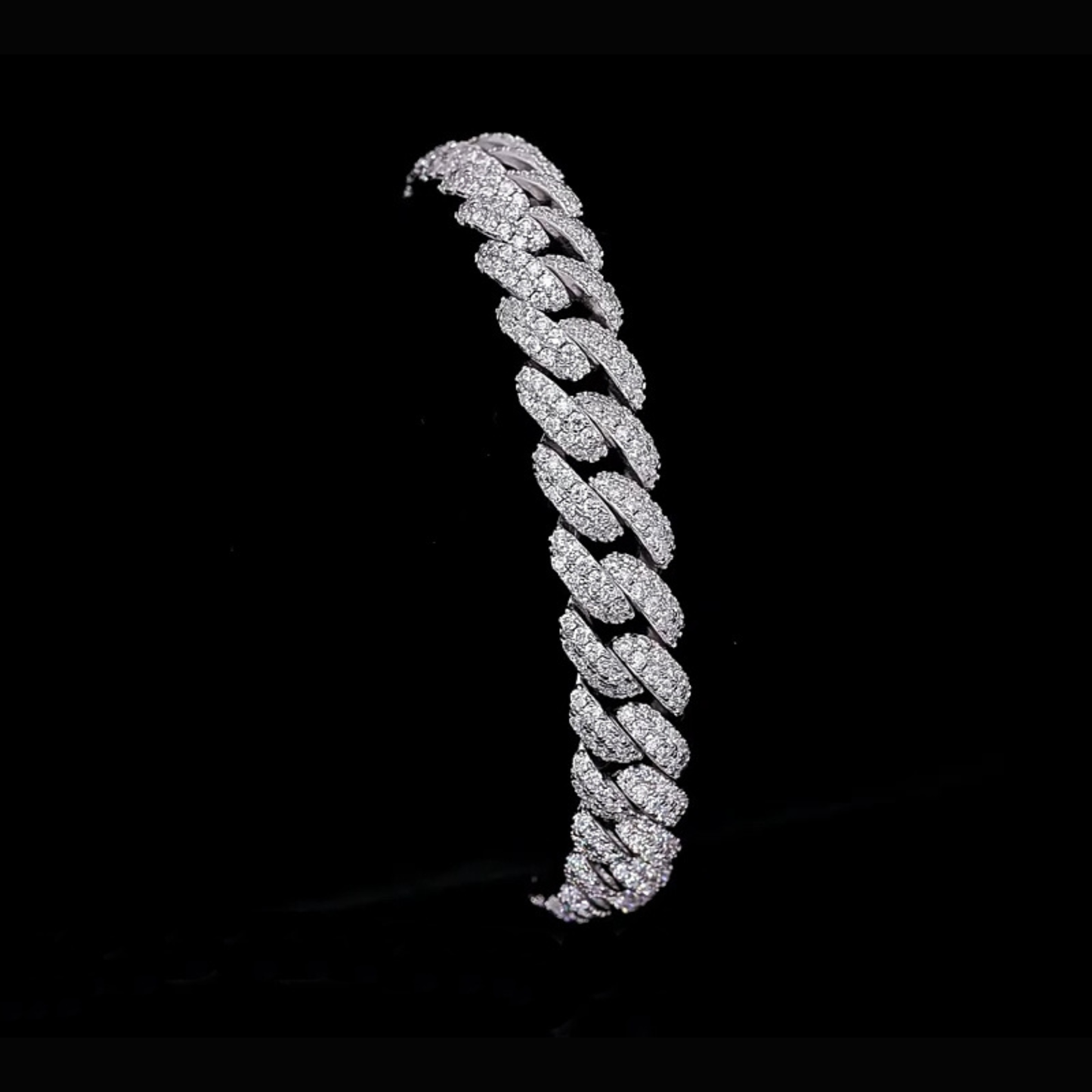 Moissanite Miami Cuban Link Bracelet 14K Gold (All Sizes)