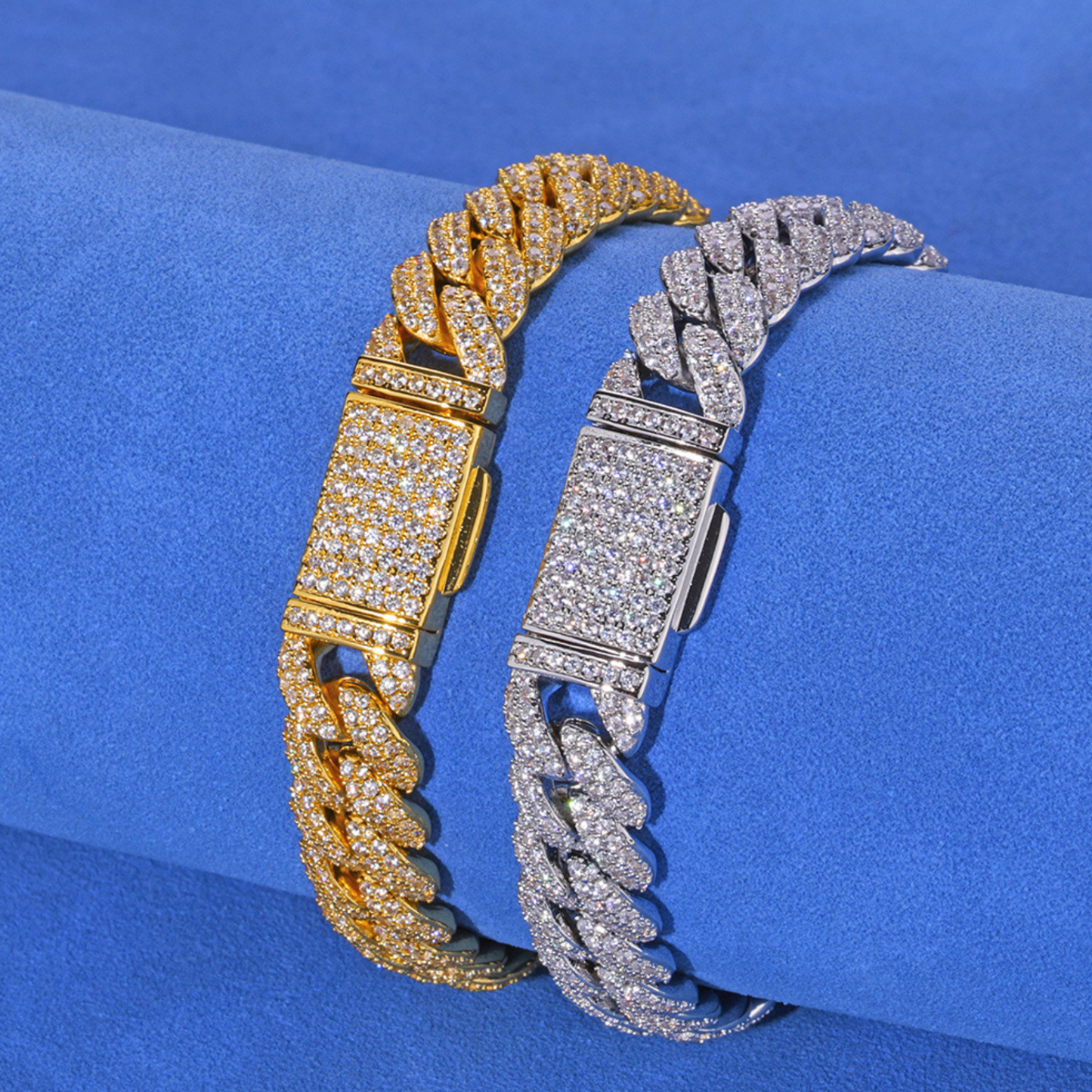 Moissanite Miami Cuban Link Bracelet 14K Gold (All Sizes)