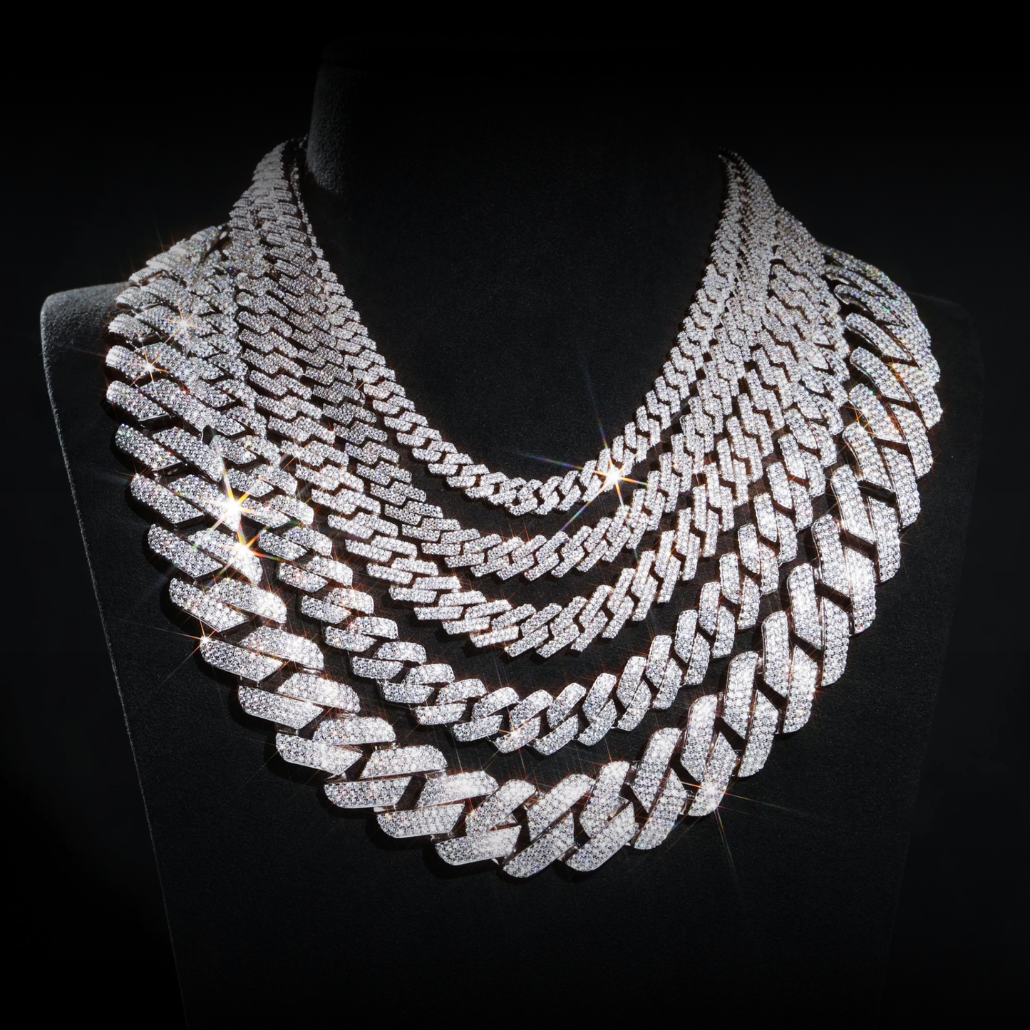 Moissanite Cuban Link Chain 14K Gold (All Sizes)