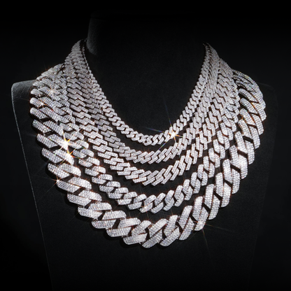 Moissanite Cuban Link Chain 14K Gold (All Sizes)