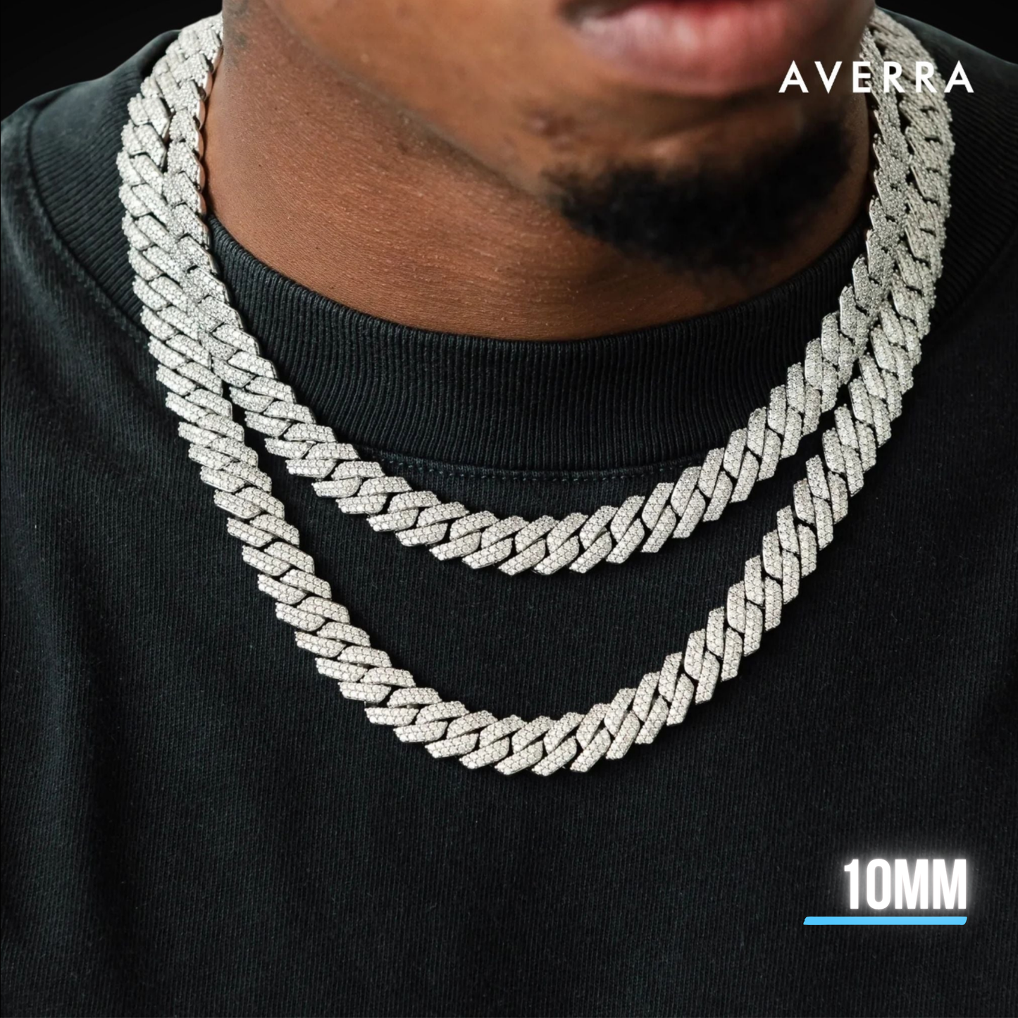 Moissanite Cuban Link Chain 14K Gold (All Sizes)