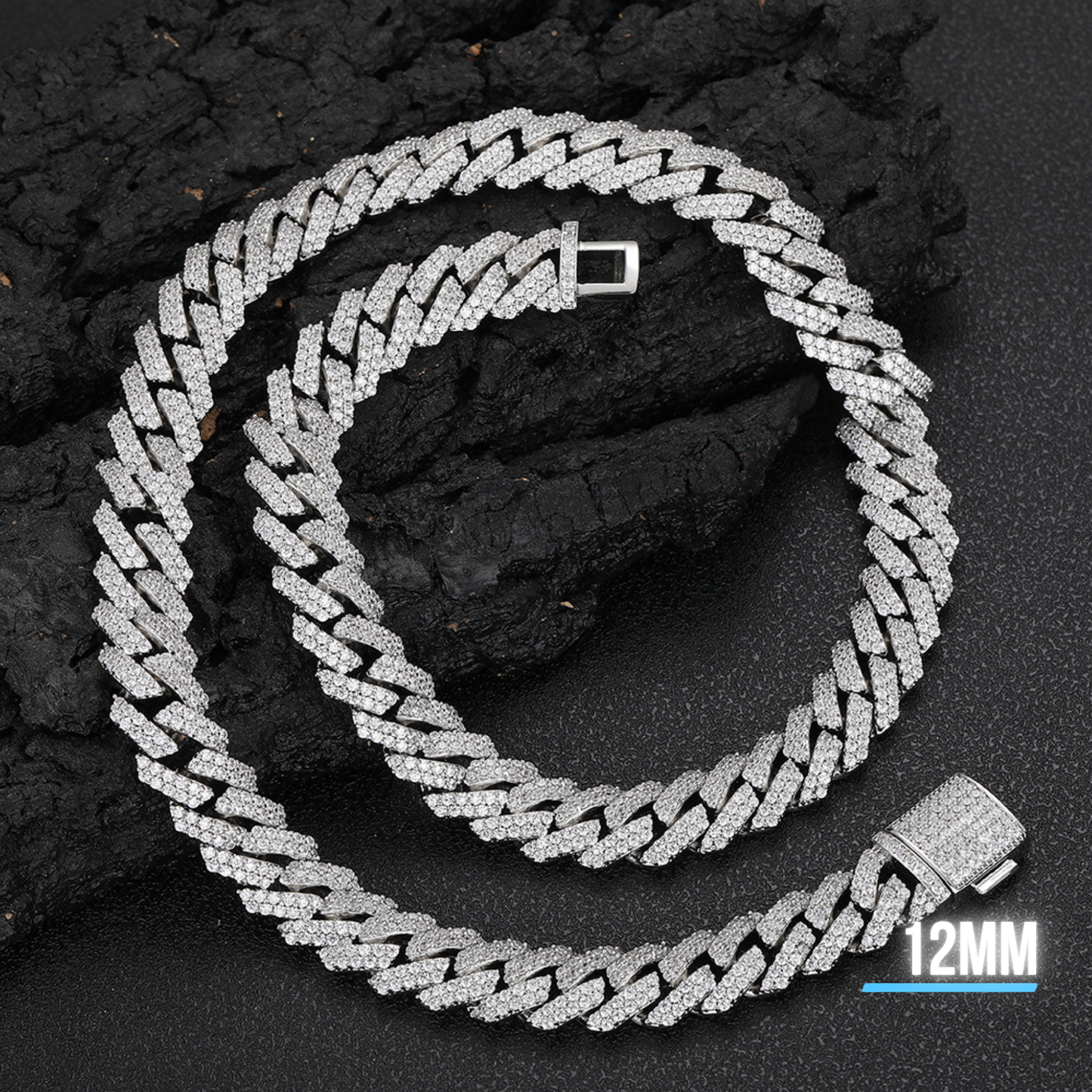 Moissanite Cuban Link Chain 14K Gold (All Sizes)