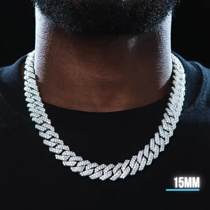 Moissanite Cuban Link Chain 14K Gold (All Sizes)