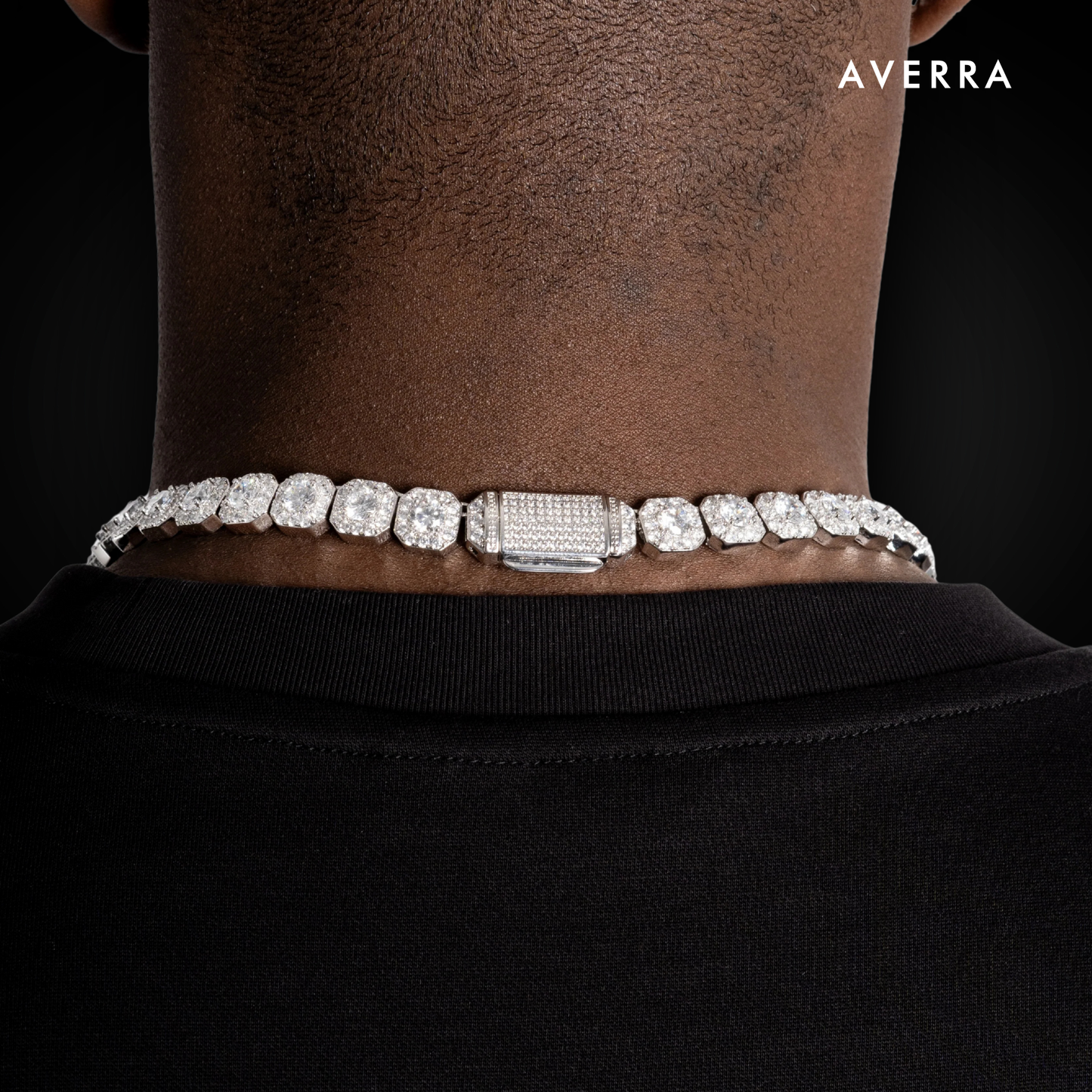 Moissanite Clustered Tennis Chain 14K Gold