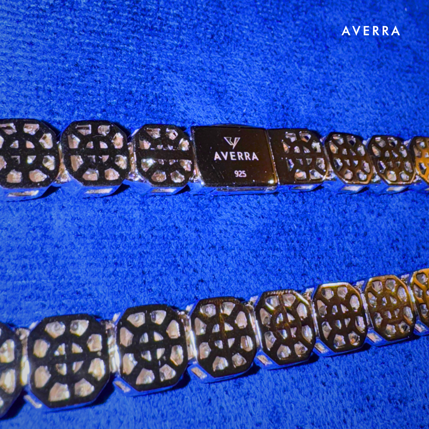 Moissanite Clustered Tennis Chain 14K Gold