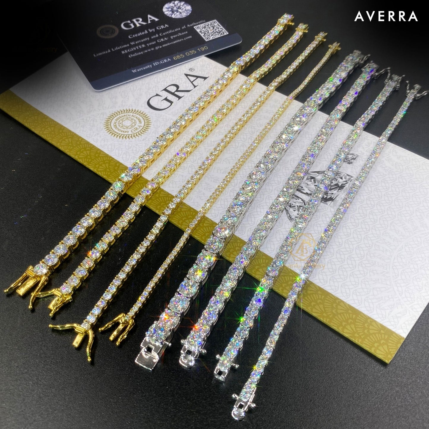 Moissanite Tennis Bracelet 14K Gold (ALL SIZES)