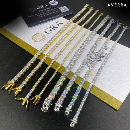 Moissanite Tennis Bracelet 14K Gold (ALL SIZES)