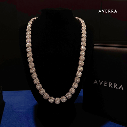 Moissanite Clustered Tennis Chain 14K Gold