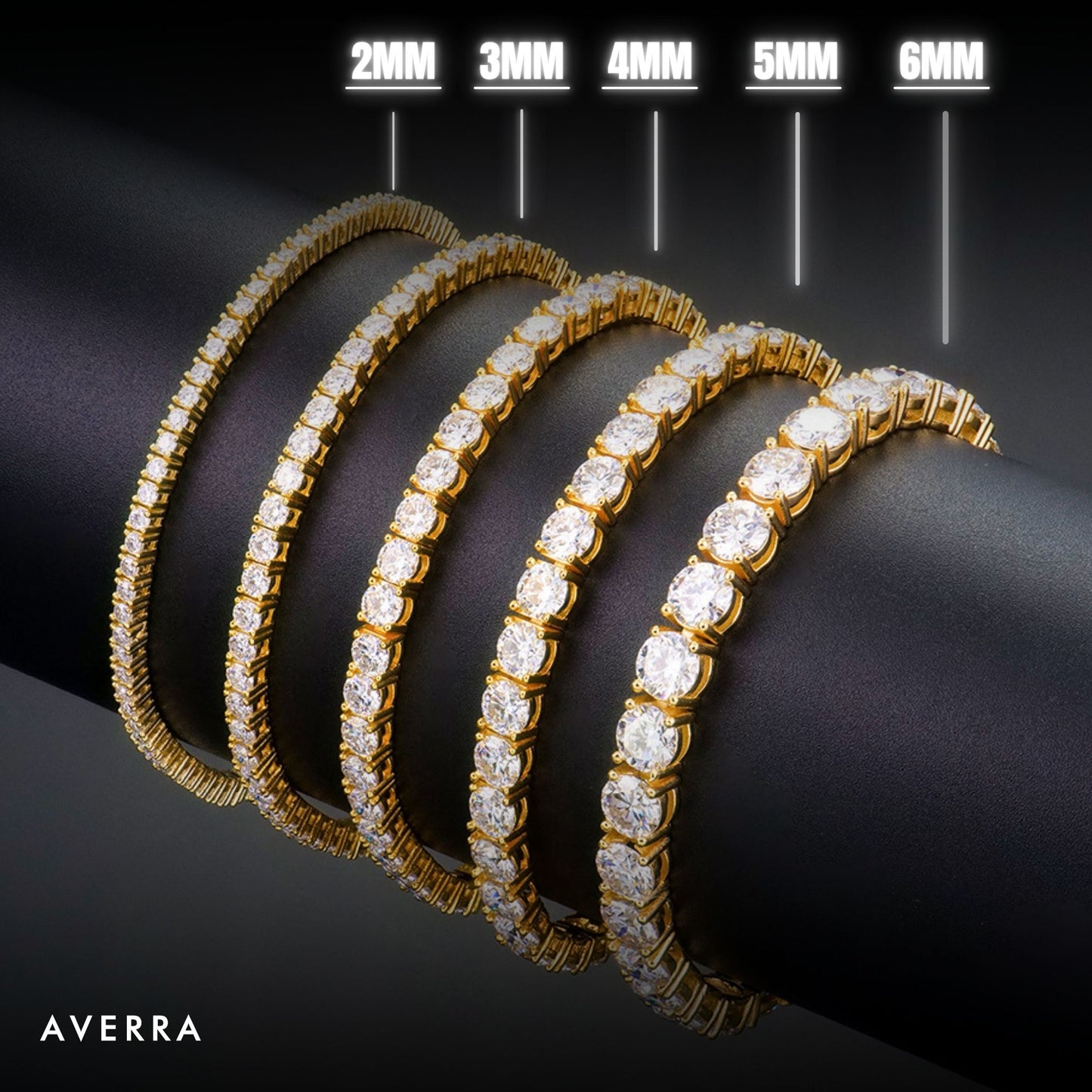 Moissanite Tennis Bracelet 14K Gold (ALL SIZES)