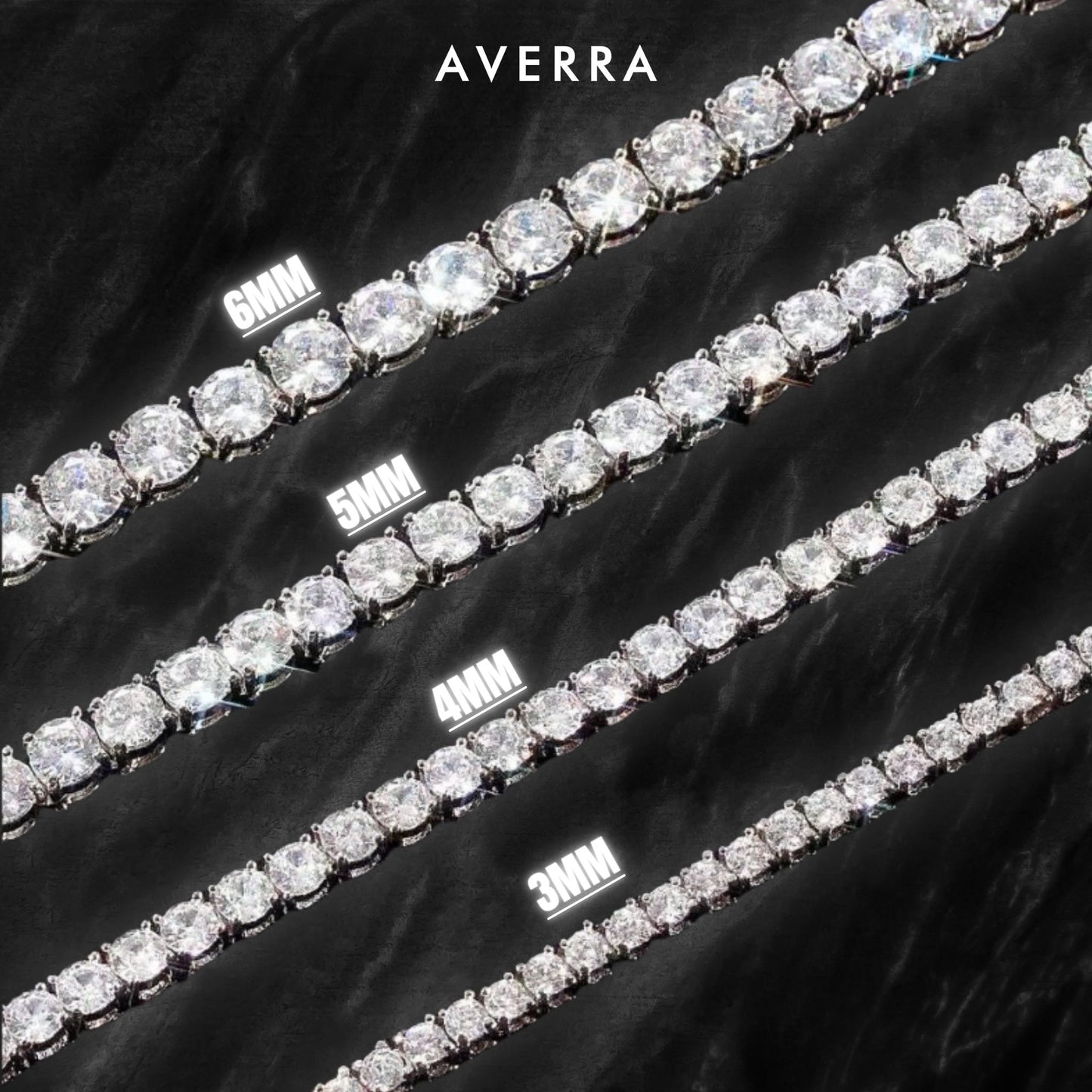 Moissanite Tennis Chain 14K Gold (All Sizes)