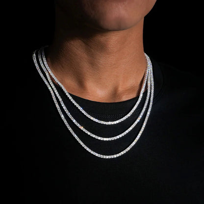 Moissanite Tennis Chain 14K Gold (All Sizes)