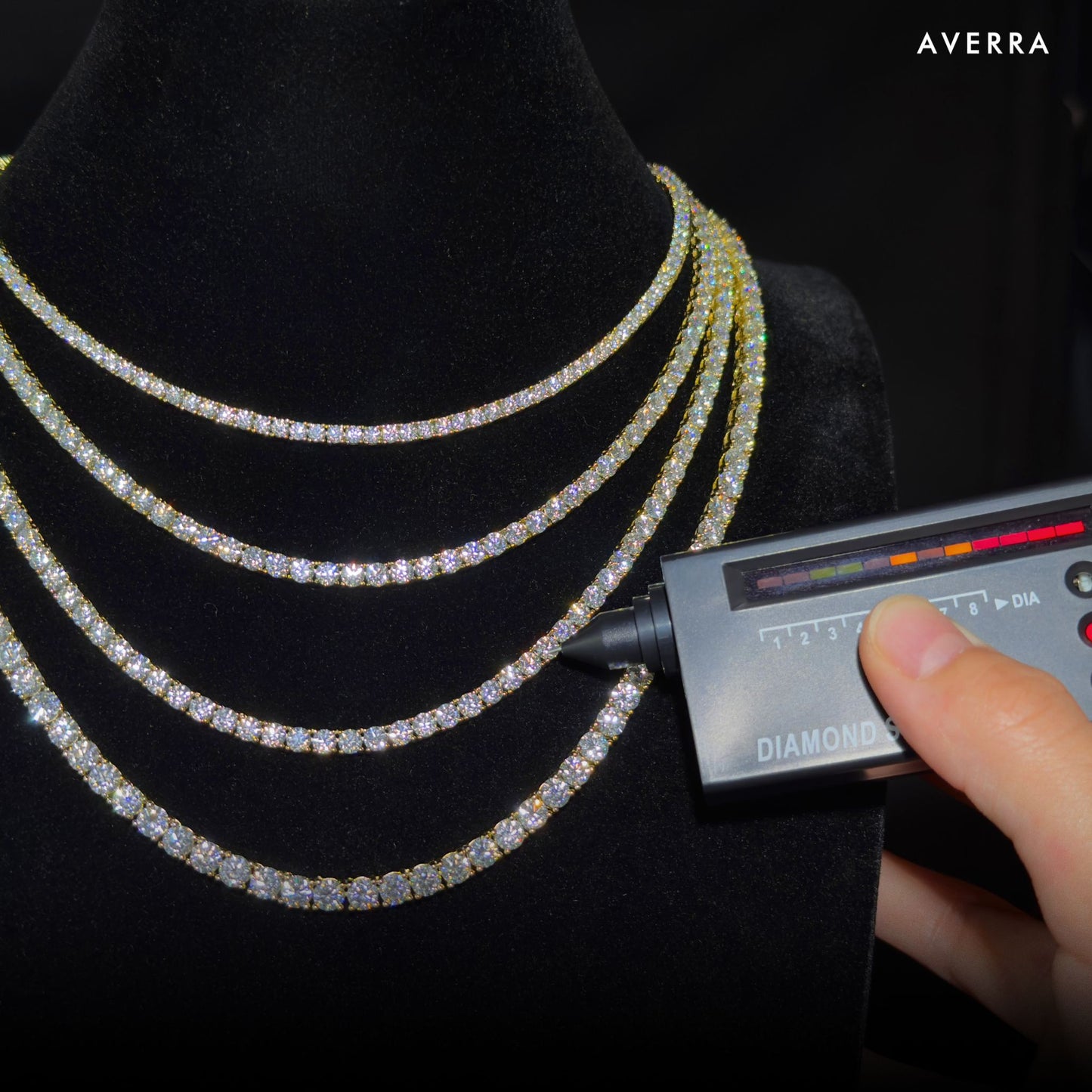 Moissanite Tennis Chain 14K Gold (All Sizes)