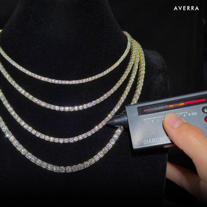 Moissanite Tennis Chain 14K Gold (All Sizes)